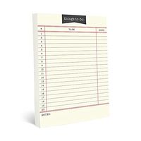 Graphique Library Card Large Notepad, "Things to Do" Notepad with 150 Tear-Off Sheets, Perfect for Notes, Homework, Recipes, Lists, and More, 6" x 8"