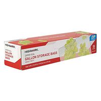 Highmark Freezer and Storage Bags with Zipper Seal, 1 Gallon, Clear, Box of 15