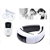 Electric Neck Massager with Remote Control and Body Massage Sticker, Portable USB Charging 6 Mode Massager for Office/Sport/Travel