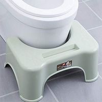 Bathroom Anti-Skid Toilet Seat Auxiliary Foot Rest Stool, Bathroom Toilet Plastic Foot Pad Stool 47.5 * 35 * 21.5cm Independent Flow Assist (Color : C)