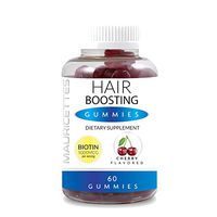 Hair Boosting Gummy Vitamins Packed with 5000 mcg Biotin for Gorgeous Faster Growth and Healthy Skin and Nails- 60 Chewable Gummies