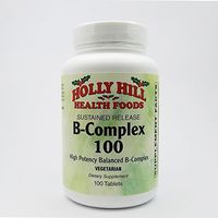 Holly Hill Health Foods, B Complex 100 Sustained Release, Vegetarian Formula, 100 Tablets