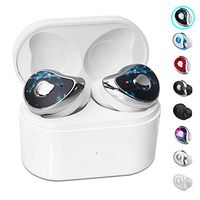 100% Mini Wireless Earbuds Latest Bluetooth 5.0 Mini in Ear Headphones 3D Stereo Sound 10H Play Time SweatProof Sports Earphones Headset, Built in Microphone & Dual Speakers (Black)