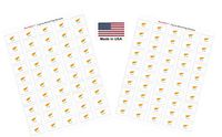 Made in USA! 100 Country Flag 1.5" x 1" Self Adhesive World Flag Stickers, Two Sheets of 50, 100 Sticker Flags Total (Cyprus)