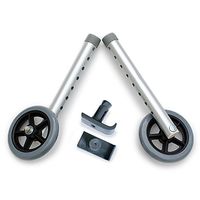 Deluxe Universal Walker Wheel Kit: 5 Inch Sport Wheels and Free Flexfit Ski Glides ($8 Value)