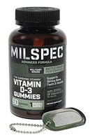 MilSpec Men's/Advanced Vitamin D-3 Gummies, Supports Strong Bone, Teeth and Muscle, Plus Heart and Immune Health, One Month Supply, 60 Tablets