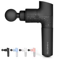 MINGTO Massage Gun,Professional Muscle Massage Gun for Athletes,Quiet Deep Tissue Percussion Massager,Cordless Handheld Massager Device Includes 6 Massage Heads