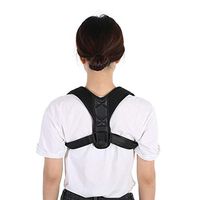 Zerone Back Posture Corrector, Back Support Belt Regular Size for Women and Men, Shoulder Back Strap with Adjustable Straps to Fix Slouching and Hunching Back(Black)