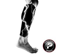Running Training Calf Leg Compression Sleeve Pair White lightning