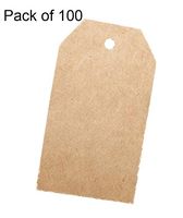 100pcs Qingsun 4 * 7cm Square Blank Wedding Kraft Paper Board DIY Clothing Label Price Tag Word Cards Favor Gift Tags(coffee)