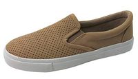 SODA Tracer Slip On White Sole Shoes Fashion Sneakers, Tan, Loafer (10)
