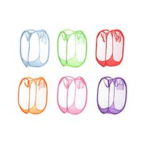 Storage Basket,ZTY66 2Pcs Folded Fine Mesh Color Net Hamper Storage Basket Large Home Storage Basket