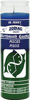 Indio Products Pisces Blue/Green Candle - Zodiac Silkscreen 2 Colors 7 Day