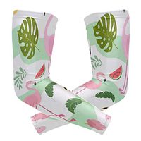 LEVEIS Touc Flam Pattern2 Arm Sleeves UV Protection for Men Women Sunblock Protective Gloves Running Golf Cycling Driving Long Arm Cover 1 Pair