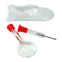 Optico Eyeglass Repair Kit for Glasses, Sunglasses, and Eye Wear - Includes Screw Driver and Magnifying Glass and Carrying Case for On-The-Go Use - 2 Pack