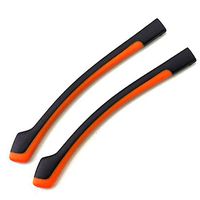 ODL 2 Pack Eyeglass Replacement Temple Tip Sleeves Non-Slip Soft Silicone (Orange)