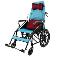 CHENJIU Self Propelled Wheelchair Folding Lightweight Transit Travel Comfort Wheel Chair Portable for Elderly, Handicapped, and Disabled Users