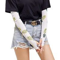 Happinter Cute Cartoon Avocado Fruit Print Arm Sleeves Cover For Women Girl Summer Outdoor Cycling Cooling Sun Protection