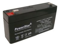 PowerStar-2 Year Warranty 6V 1.2AH SLA Battery Replaces pe6v1.2 bp1.2-6 es1.2-6 cb-1.3-6
