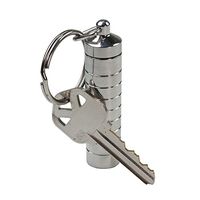 GMS Brand Heavy Duty Stainless Steel Keychain Pill Fob Travel Containers for Medication and Vitamins (Skinny)