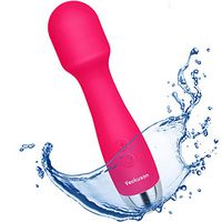 Mini Wand Massager for Women, 8 Powerful Speeds 16 Vibration Modes, Handheld Portable Personal Massager, Waterproof Rechargeable Massager for Therapeutic Muscle Aches and Sports Recovery, Quiet