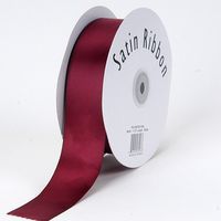Christmas Gift Wrapping Ribbon (Single-Faced Satin, 7/8-inch x 100-yard, Burgundy)