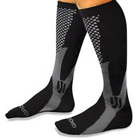 Compression Socks for Women 15-20 mmhg Knee High Black By Groove Socks