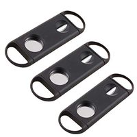 Prestige Import Group Plastic Guillotine & V-Cut Combo Cigar Cutters - 3 Pack - up to 54/50 Ring Gauge