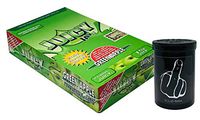 Herb Airtight Container Fresh Kettle with Juicy Jay's Green Apple 1.25 Flavored Hemp Rolling Papers 24 Count Box DC Crafts Nation- Middle Finger