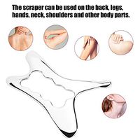 Guasha Tool, Portable Versatile Body Neck Massage Scrapping Plate Board, Stainless Steel Myofascial Massage Tool for Body Neck Shoulder Feet
