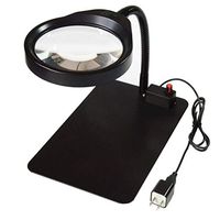 ElectroOptix 3X/5X/8X/10X Desktop LED Magnifying Lamp Adjustable Brightness Flexible Bend Hose Maintenance Reading Illumination Magnifier,5X