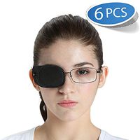 FCAROLYN 6pcs Eye Patch for Glasses (Normal Size, Black)
