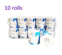 PTG 10 Rolls Toilet Paper, 3-Ply Toilet Rolls,Toilet Paper Towel Soft Skin-Friendly Strong No Fragrance Bath Tissue Paper for Commercial Household Towel Tissue (3-PLY 10 Rolls)
