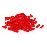 Ucland 5mm Inner Dia Rubber Insulated End Cap Screw Thread Protector Cover Red 100pcs