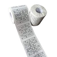 Wusad Interesting print Hygienic Roll Paper Strong soft Paper Towels White Toilet Roll Tissue Roll 3Ply Paper Towels (B)