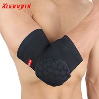 Men Women Hot Sale 1pcs Honeycomb Style Arm Sleeve Anti-Crash Elbow Protective Pad Prevent Slippery Arm Guard (Black(Short Style), XL)
