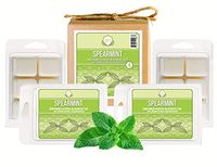 Aira Soy Wax Melt - Organic, Vegan, Kosher, Scented Soy Wax Cubes w/Essential Oil Blends - No Chemical 100% Soy Tart for Electric/Tealight Melters - Hand-Poured Soy Tarts - Fresh Spearmint - 4 Pack