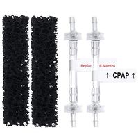 Essential Values 12 Month Supply Cartridge Filter Replacement (2 Charcoal Sponges + 2 Check Valves) – an Aftermarket Replacement for SoClean 2 Machines | Model SC1200 – Grey Cartridge Sold Separately