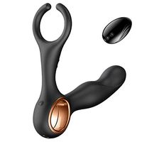 A-YUEYUE 10 Modes 2 Motors Silicone Heating Male Body Relax Vibrantor for Beginners with Ring and Remote Control