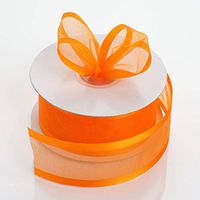 Tableclothsfactory 1 1/2" Satin Edge Organza-Coral Orange
