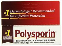 Polysporin First Aid Antibiotic Ointment Without Neomycin, Travel Size, 1 Oz Tube - Pack of 5