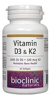 Bioclinic Naturals Vitamin D3 & K2 60 Gels
