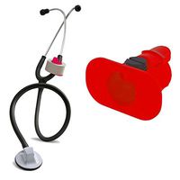 StatGear S3-RED Stethoscope Tape Holder - Nurses, Paramedics, EMT, Red