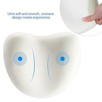 Healifty Non-Slip Pillow Bathtub Pillow PU Foam Bathtub Pad with Non-Slip Suction Cups Comfort Head Neck Support Quick Drying Anti-Bacteria White