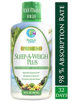 Sleep-A-Weigh Plus | Liquid Sleep Multimineral | Natural Sleep, Stress & Weight Loss Aid | w/Collagen, L-Carnitine, L-Lysine, Tonalin CLA, Apple Cider Vinegar, 5-HTP, Vitamins | Non-GMO | 32 Serv