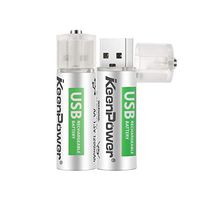 KeenPower AA Batteries USB Rechargeable Double A Lithium Batteries Li-ion Battery Cell 1.5V / 1200mAH (4Pack/2Pack) Not NI-MH/NI-CD/Alkaline Batteries ECO-Friendly and Recyclable No Memory Effect