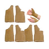 EOPER Thumb Arthritis Gloves, 3 Pairs Wrist Gloves Thumbs Hands Splint Support Brace with Cushions for Typing, Yoga, Sport, Gardening, Hand Arthritis Pressure Pain Relief Beige