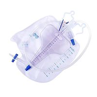 XIHAA Disposable Urine Collection Bag, Medical Urine Bag, with Anti-Reflux Chamber Drainage Bag with Precision Metering Thickening Urine Bag 2000ML (10 Pcs)