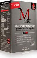 Mdrive Boost and Burn Testosterone Booster and Fat Burner with Zinc, KSM-66 Ashwagandha, Advantra Z, 75 Count