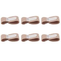 Toe Corrector 6pcs Soft Toe Splints Straightener Bandages Anti-Slip Brace Cushioned Corrector for Broken Toe